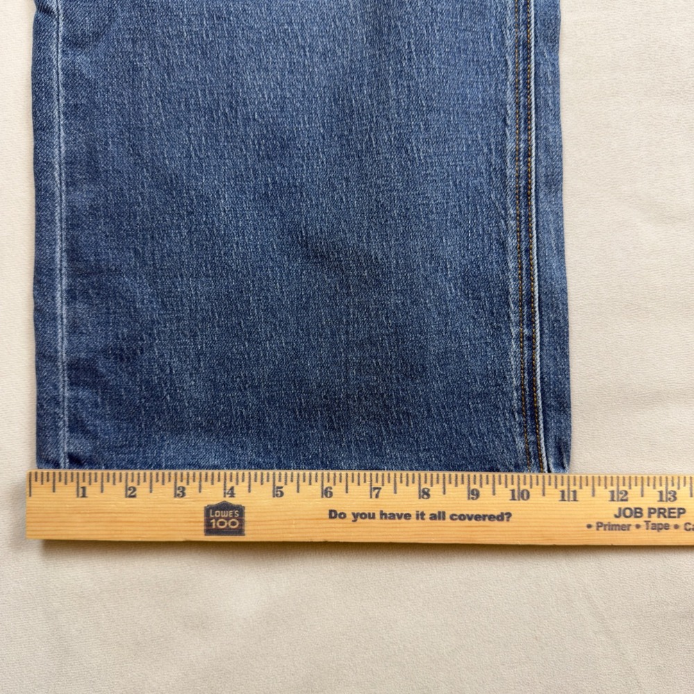 Quince Bella Stretch Relaxed Straight Jeans Atlantic Blue 33 CRGCLC006 NWT - Picture 9 of 11